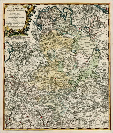 79-Netherlands and Germany Map By Johann Baptist Homann