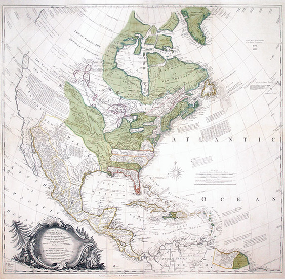 8-United States and North America Map By John Rocque