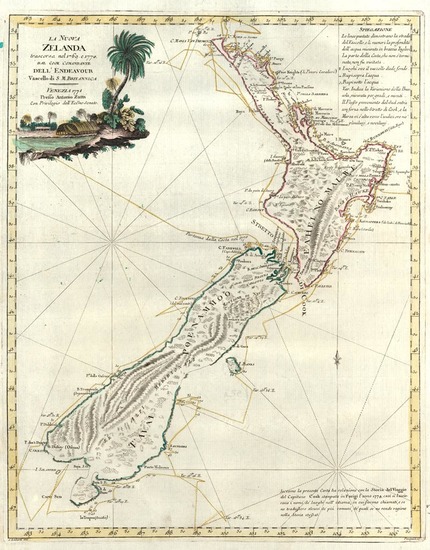 17-Australia & Oceania and New Zealand Map By Antonio Zatta