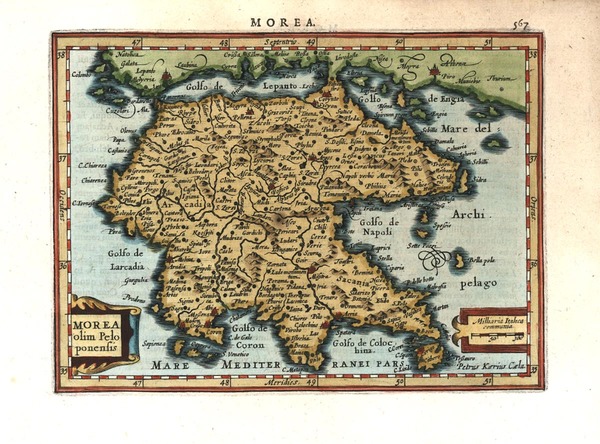 18-Europe, Balearic Islands and Greece Map By Henricus Hondius - Gerhard Mercator