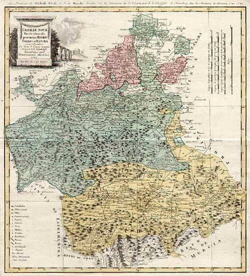 16-Europe and Spain Map By Franz Ludwig Gussefeld  &  Tomás López