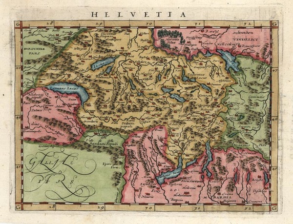 23-Europe and Switzerland Map By Giovanni Antonio Magini