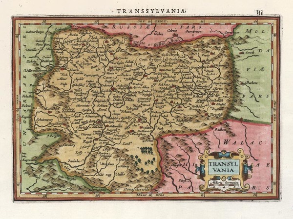 91-Europe, Romania and Balkans Map By Henricus Hondius - Gerhard Mercator