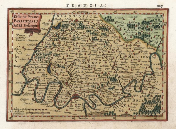 39-Europe and France Map By Gerhard Mercator