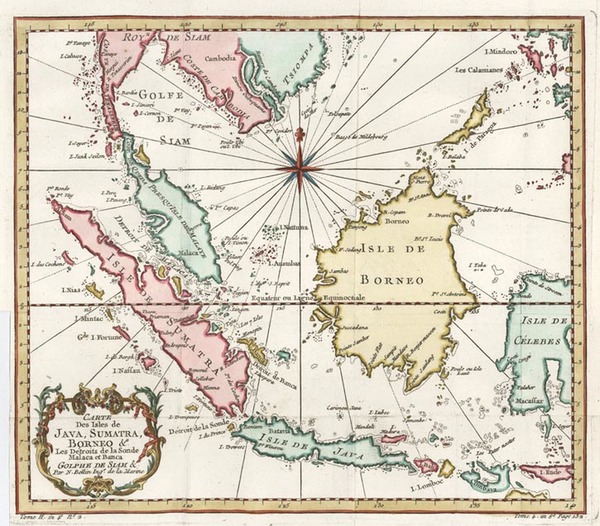 76-Asia and Southeast Asia Map By Jacques Nicolas Bellin