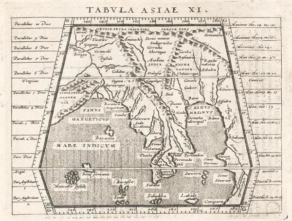 53-Asia, India and Southeast Asia Map By Giovanni Antonio Magini