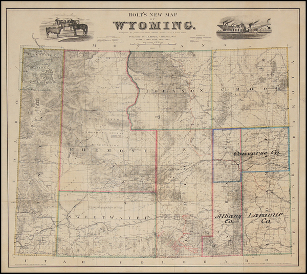 2-Plains and Rocky Mountains Map By G.W.  & C.B. Colton / G.L. Holt