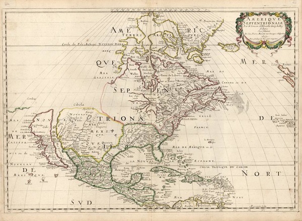 29-North America Map By Nicolas Sanson