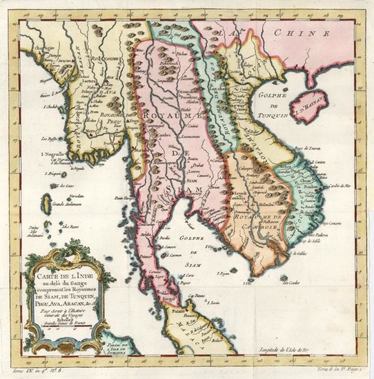 29-Asia and Southeast Asia Map By Jacques Nicolas Bellin