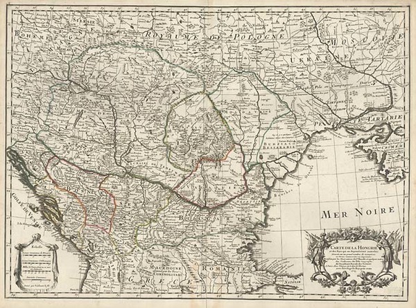 11-Europe, Russia, Hungary and Balkans Map By Guillaume De L'Isle