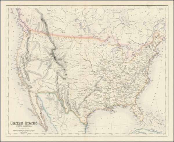 21-United States Map By Archibald Fullarton & Co.