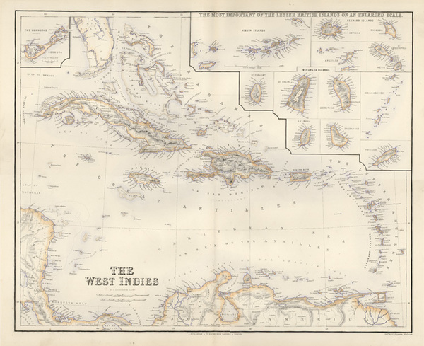 5-Caribbean Map By Archibald Fullarton & Co.