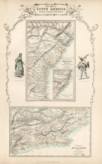 26-South America and Brazil Map By Archibald Fullarton & Co.