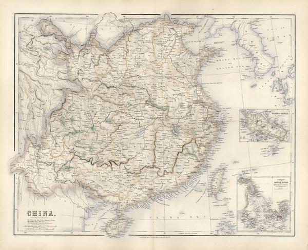 10-Asia, China and Korea Map By Archibald Fullarton & Co.