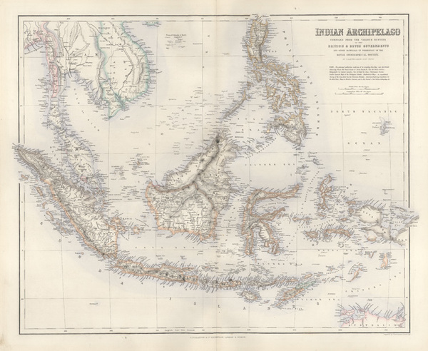 40-Asia, Southeast Asia and Philippines Map By Archibald Fullarton & Co.