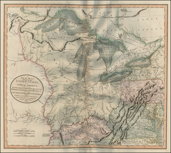 70-Mid-Atlantic, Midwest and Canada Map By John Cary