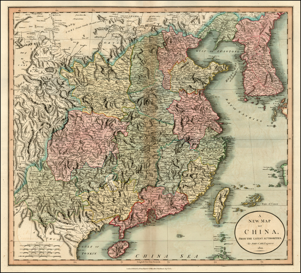 94-China and Korea Map By John Cary