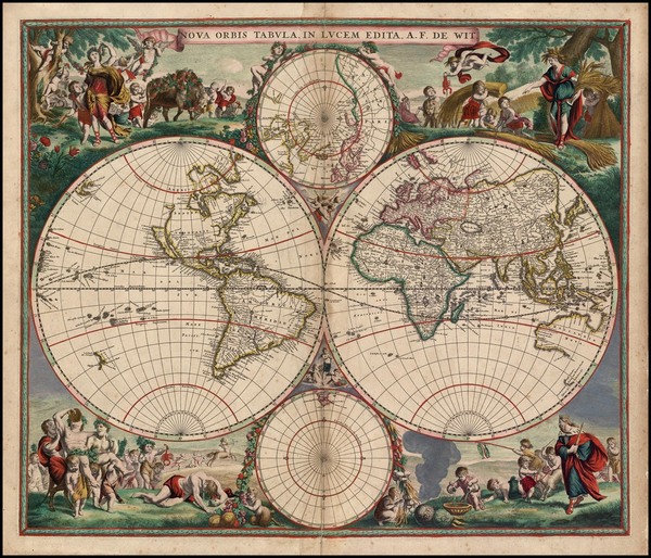 16-World, World and Polar Maps Map By Frederick De Wit