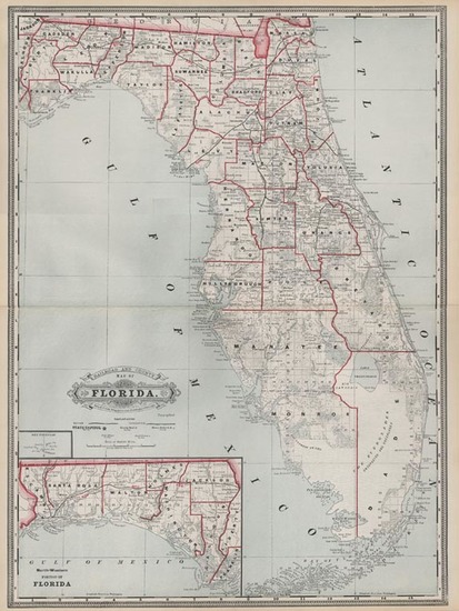 24-Southeast Map By George F. Cram