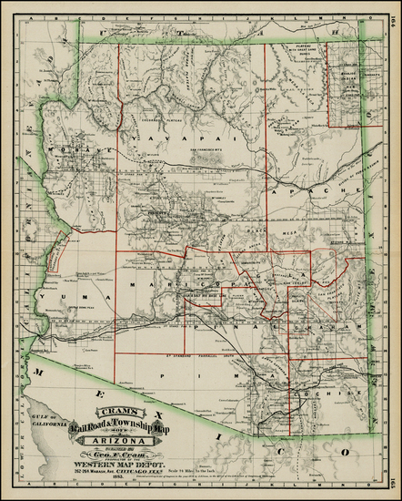 84-Southwest Map By George F. Cram
