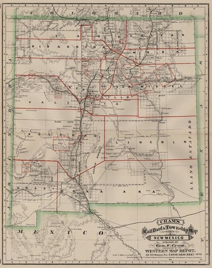 69-Southwest Map By George F. Cram