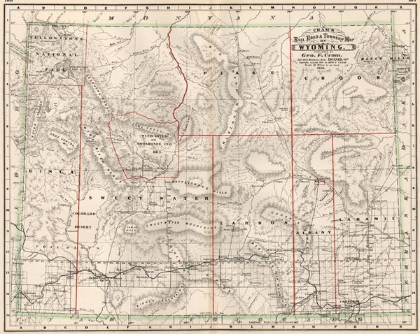 6-Plains and Rocky Mountains Map By George F. Cram