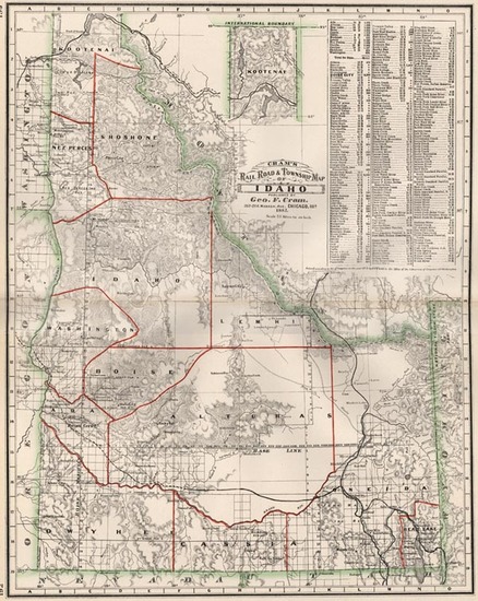 65-Rocky Mountains Map By George F. Cram