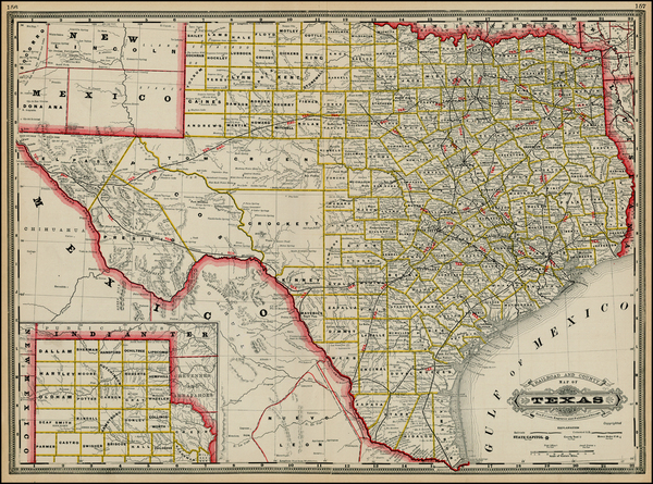 13-Texas and Southwest Map By George F. Cram