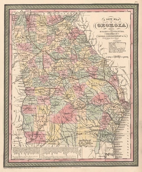 62-Southeast Map By Thomas, Cowperthwait & Co.