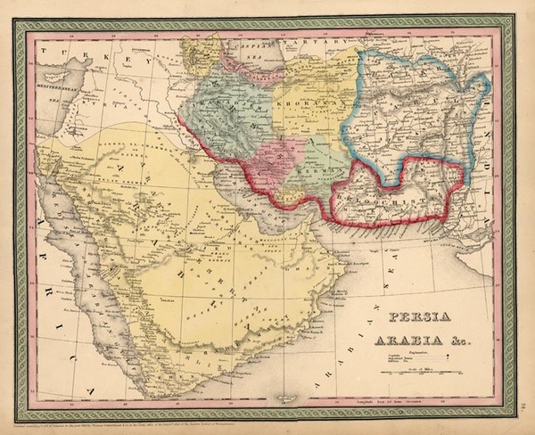 74-Asia, Central Asia & Caucasus and Middle East Map By Thomas, Cowperthwait & Co.