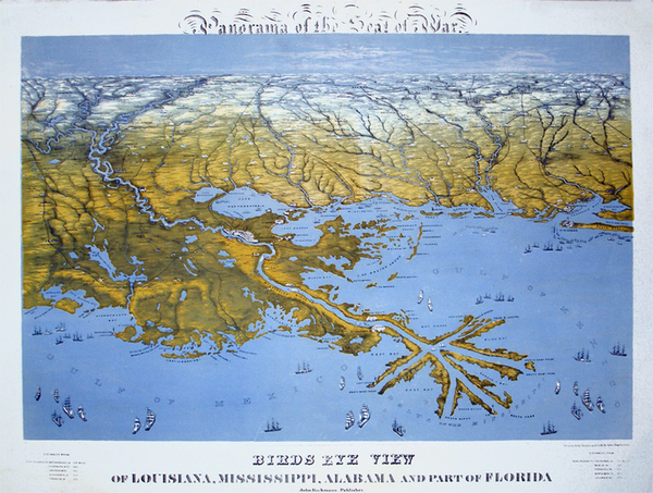 3-South and Southeast Map By John Bachmann