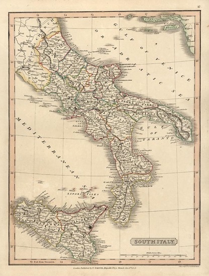 45-Europe, Italy and Balearic Islands Map By Charles Smith