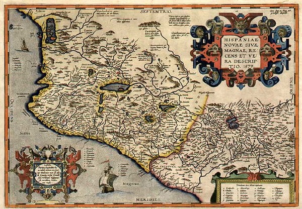 72-Mexico Map By Abraham Ortelius