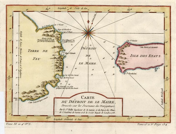 56-South America Map By Jacques Nicolas Bellin