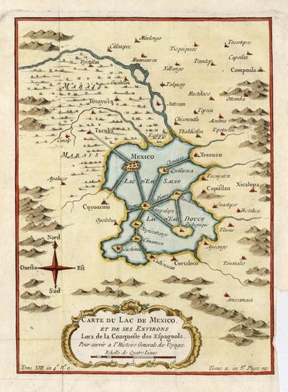 25-Mexico Map By Jacques Nicolas Bellin