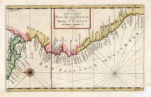 46-Central America and South America Map By Herman Moll