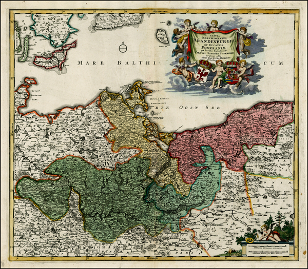 53-Poland, Baltic Countries and Germany Map By Johann Baptist Homann