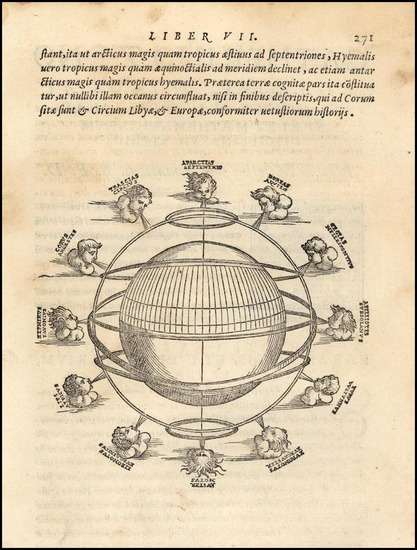 77-World, World and Curiosities Map By Girolamo Ruscelli