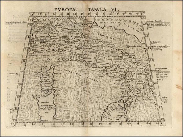 35-Europe and Italy Map By Girolamo Ruscelli