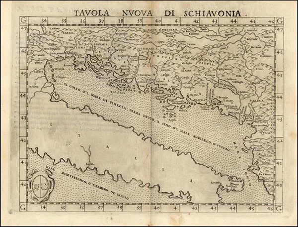 38-Europe, Balkans and Italy Map By Girolamo Ruscelli