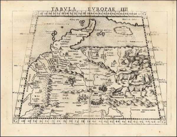 84-Europe, Baltic Countries, Scandinavia and Germany Map By Girolamo Ruscelli