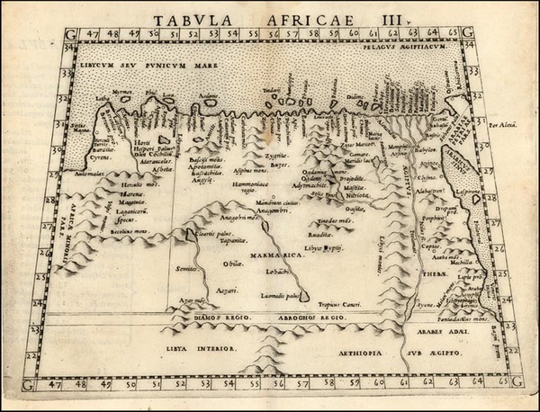 41-Africa and North Africa Map By Girolamo Ruscelli