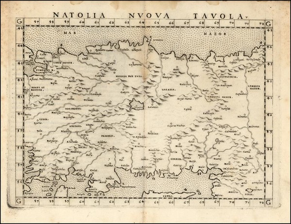 65-Europe, Turkey, Asia and Turkey & Asia Minor Map By Girolamo Ruscelli