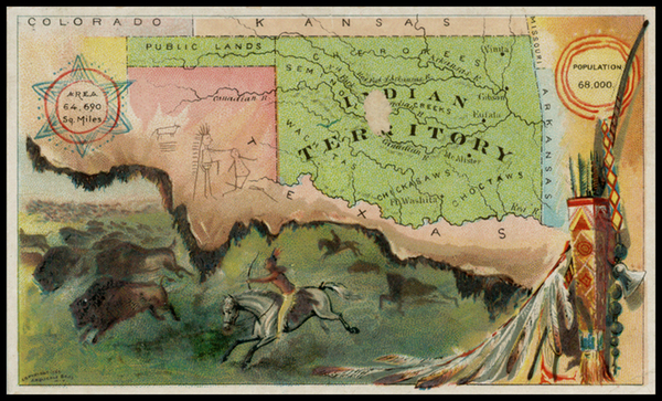 38-Plains and Southwest Map By Arbuckle Brothers Coffee Co.