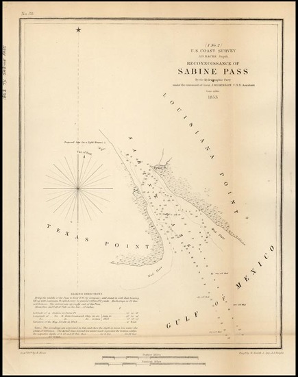 39-South and Texas Map By United States Coast Survey