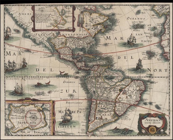 7-South America and America Map By Matheus Merian