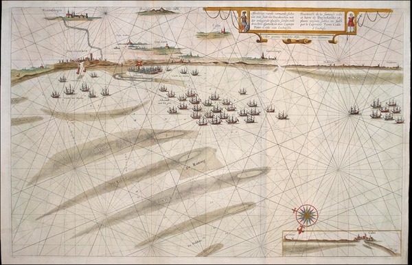 54-Europe and France Map By Willem Janszoon Blaeu