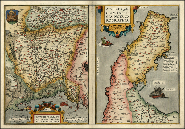 19-Italy Map By Abraham Ortelius