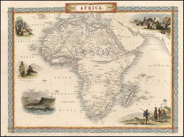 19-Africa and Africa Map By John Tallis