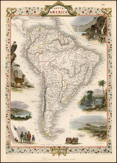 99-South America Map By John Tallis